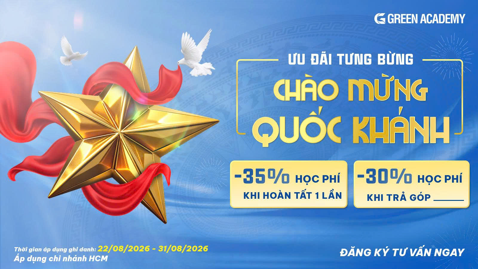 Ưu đãi quốc khánh Green Academy